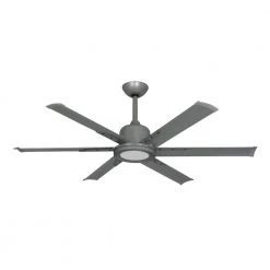 Titan II Wi-Fi 52 in. Indoor/Outdoor Brushed Nickel Smart Ceiling Fan with Remote Control with 610 LED Light by TroposAir
