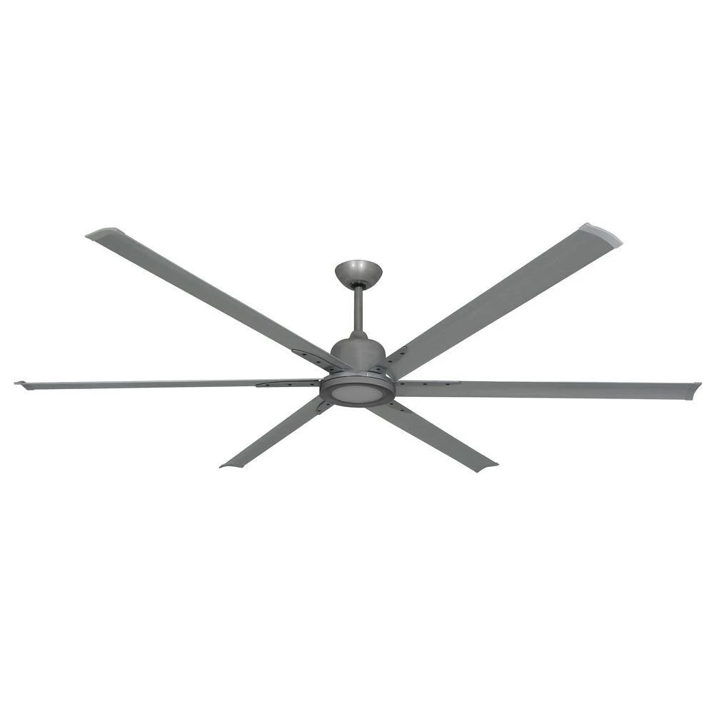 Titan II Wi-Fi 84 in. Indoor/Outdoor Brushed Nickel Smart Ceiling Fan and LED Light with Remote Control by TroposAir - Image 2