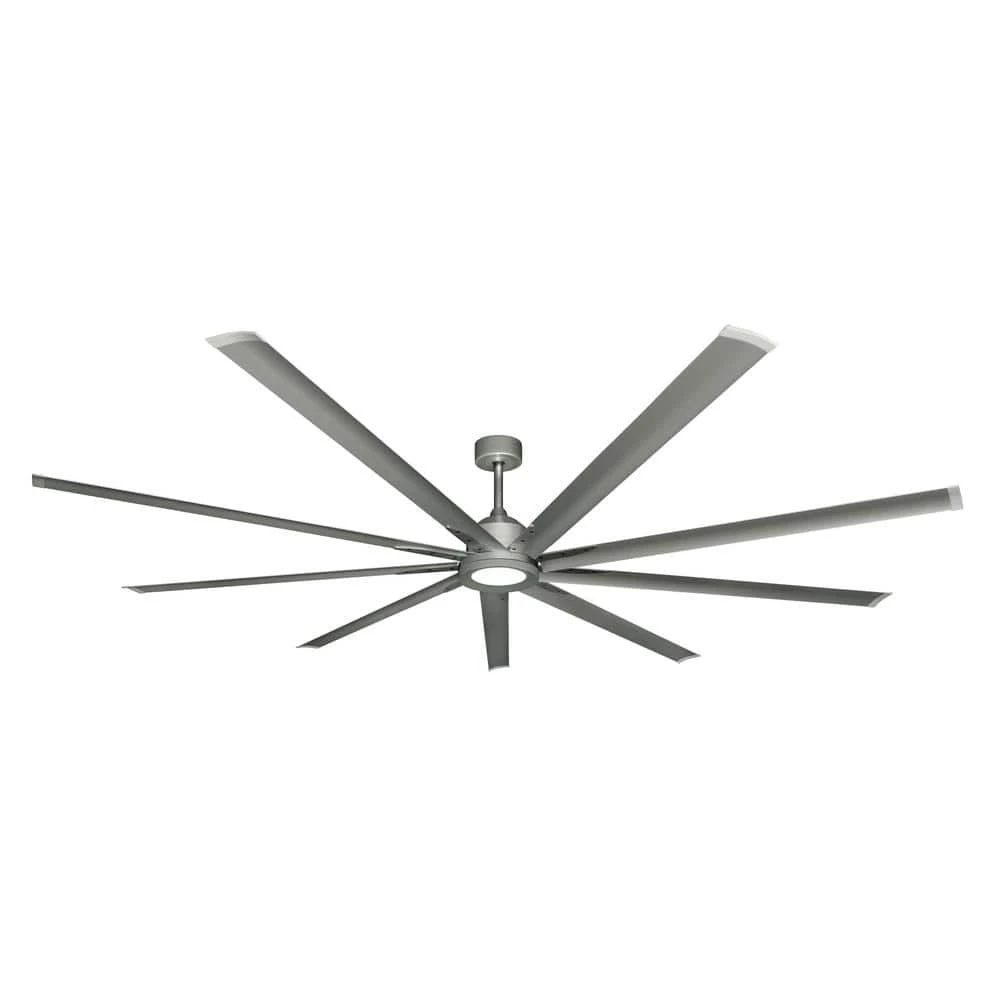 Liberator WiFi 96 in. LED Indoor/Outdoor Brushed Nickel Smart Ceiling Fan with Light with Remote Control by TroposAir
