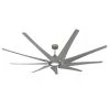 Liberator WiFi 82 in. LED Indoor/Outdoor Brushed Nickel Smart Ceiling Fan with Light with Remote Control by TroposAir