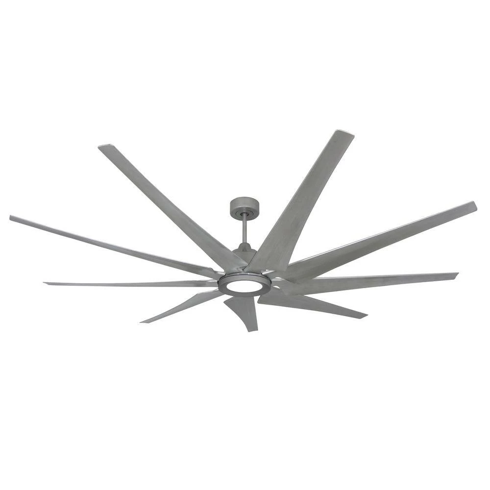 Liberator WiFi 82 in. LED Indoor/Outdoor Brushed Nickel Smart Ceiling Fan with Light with Remote Control by TroposAir - Image 2