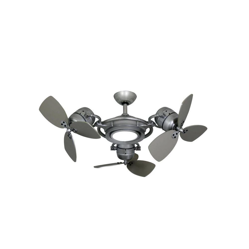 TriStar II 3 x 18 in. LED Brushed Nickel Triple Ceiling Fan and Light with Remote Control by TroposAir - Image 2