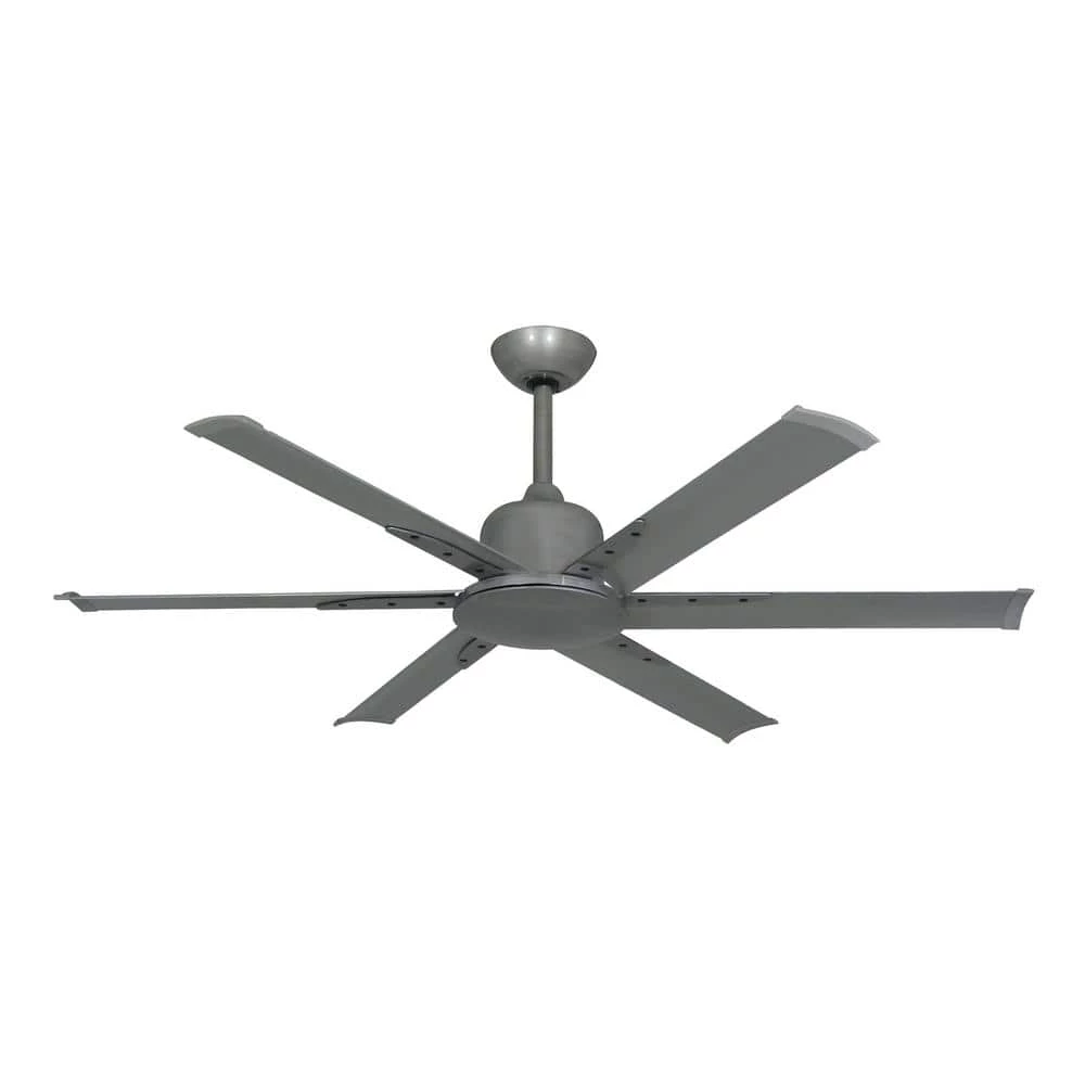 Titan II Wi-Fi 52 in. Indoor/Outdoor Brushed Nickel Smart Ceiling Fan with Remote Control by TroposAir