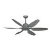 Titan II Wi-Fi 52 in. Resin Indoor/Outdoor Brushed Nickel Smart Ceiling Fan with Remote Control by TroposAir