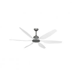 Titan II Wi-Fi 66 in. Indoor/Outdoor Brushed Nickel/PW Smart Ceiling Fan with Remote Control by TroposAir