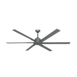 Titan II Wi-Fi 72 in. Indoor/Outdoor Brushed Nickel Smart Ceiling Fan with Remote Control by TroposAir
