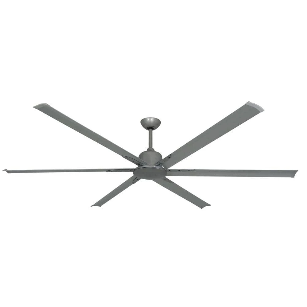 Titan II Wi-Fi 84 in. Indoor/Outdoor Brushed Nickel Smart Ceiling Fan with Remote Control by TroposAir