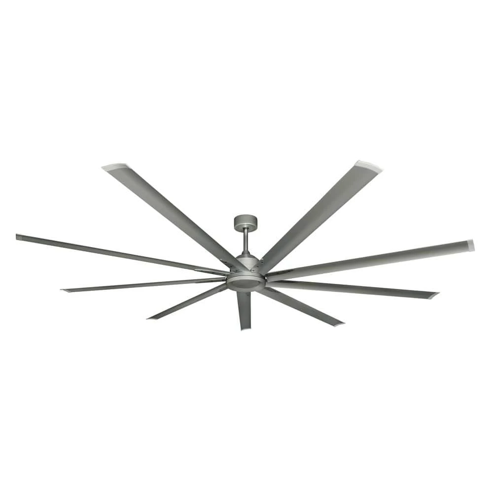 Liberator WiFi 96 in. Indoor/Outdoor Brushed Nickel Smart Ceiling Fan with Remote Control by TroposAir