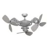 TriStar II 3 x 18 in. Brushed Nickel Triple Ceiling Fan with Remote Control by TroposAir