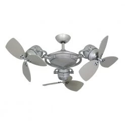 TriStar II 3 x 18 in. Brushed Nickel Triple Ceiling Fan with Remote Control by TroposAir