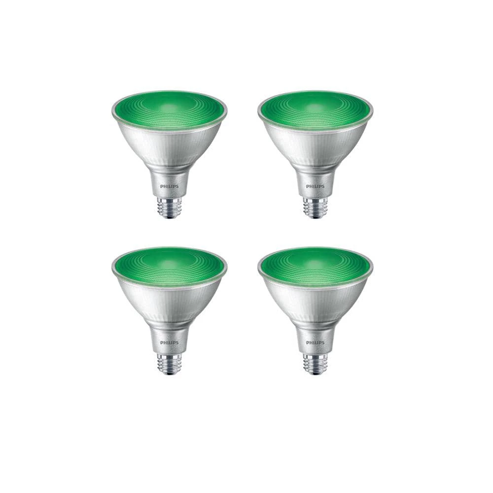 90-Watt Equivalent PAR38 LED Flood Green (4-Pack) by Philips