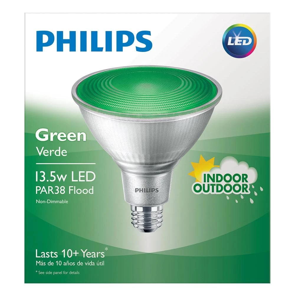 90-Watt Equivalent PAR38 LED Flood Green (4-Pack) by Philips - Image 5