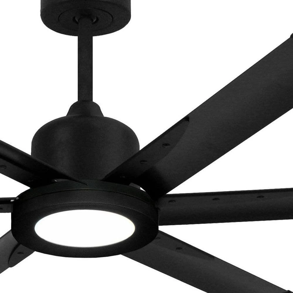 Titan II Wifi 52 in. Integrated LED Indoor/Outdoor Matte Black Smart Ceiling Fan with Remote Control by TroposAir - Image 2