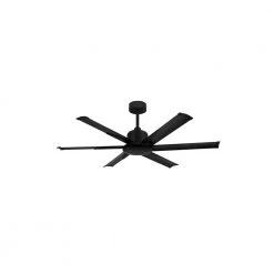 Titan II Wifi 52 in. Indoor/Outdoor Matte Black Smart Ceiling Fan with Remote Control by TroposAir