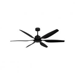 Titan II Wifi 66 in. Indoor/Outdoor Matte Black Smart Ceiling Fan with Remote Control by TroposAir