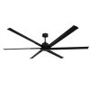 Titan II Wifi 84 in. Indoor/Outdoor Matte Black Smart Ceiling Fan with Remote Control by TroposAir