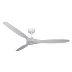 Solara 60 in. Indoor/Outdoor Matte Pure White Shore White Ceiling Fan with Remote Control by TroposAir