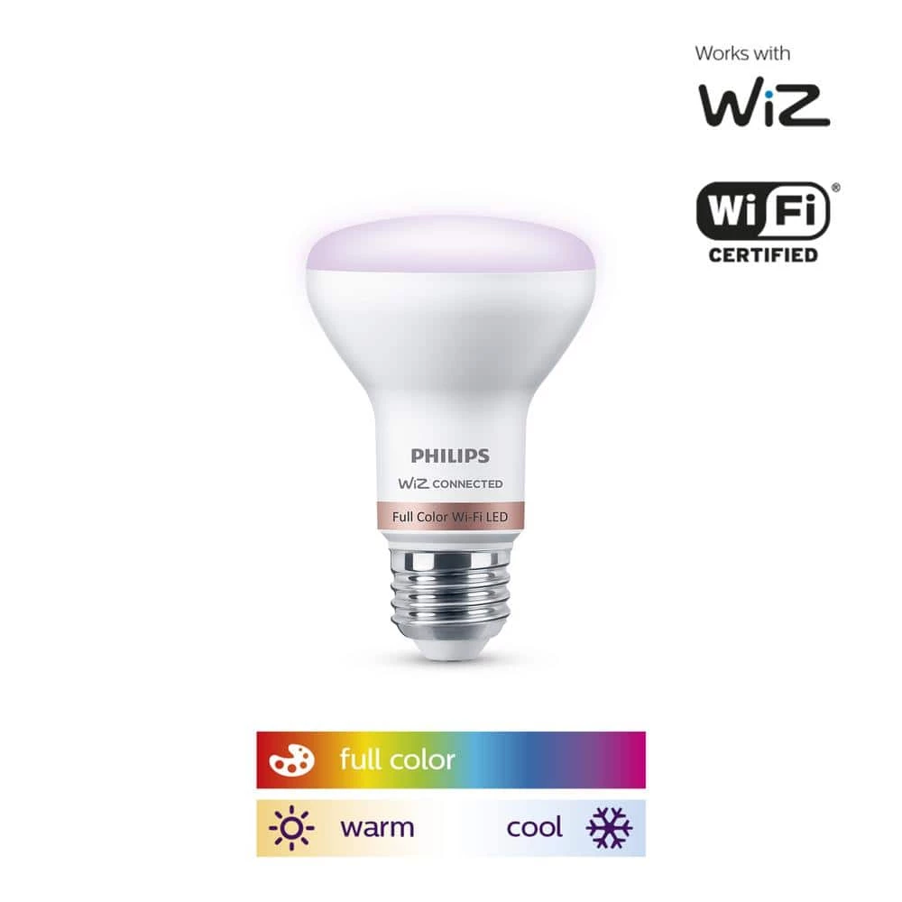 Color and Tunable White R20 45W Equivalent Dimmable Smart Wi-Fi WiZ Connected LED Light Bulb by Philips - Image 4