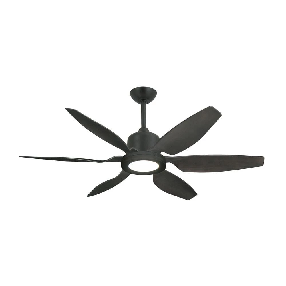 Titan II Wi-Fi 52 in. Resin Indoor/Outdoor Oil Rubbed Bronze Smart Ceiling Fan with Remote Control with 610 LED Light by TroposAir