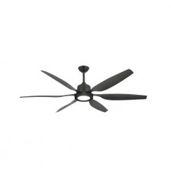 Titan II Wi-Fi 66 in. Indoor/Outdoor Oil Rubbed Bronze Smart Ceiling Fan and LED Light with Remote Control by TroposAir