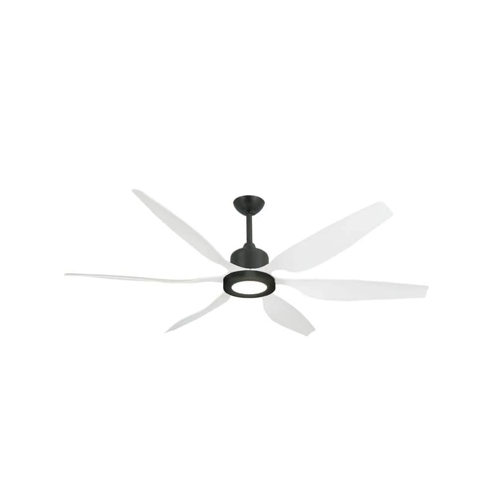 Titan II Wi-Fi 66 in. Integrated LED Indoor/Outdoor Oil Rubbed Bronze/PW Smart Ceiling Fan with Remote Control by TroposAir