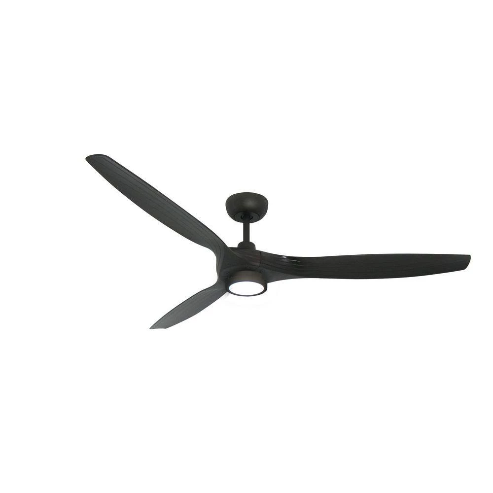Solara 60 in. LED Indoor/Outdoor Oil Rubbed Bronze Smart Ceiling Fan with Light with Remote Control plus WiFi by TroposAir - Image 2