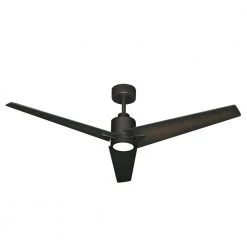Reveal Wi-Fi 52 in. Integrated LED Indoor/Outdoor Oil Rubbed Bronze Ceiling Fan with Light with Remote Control by TroposAir