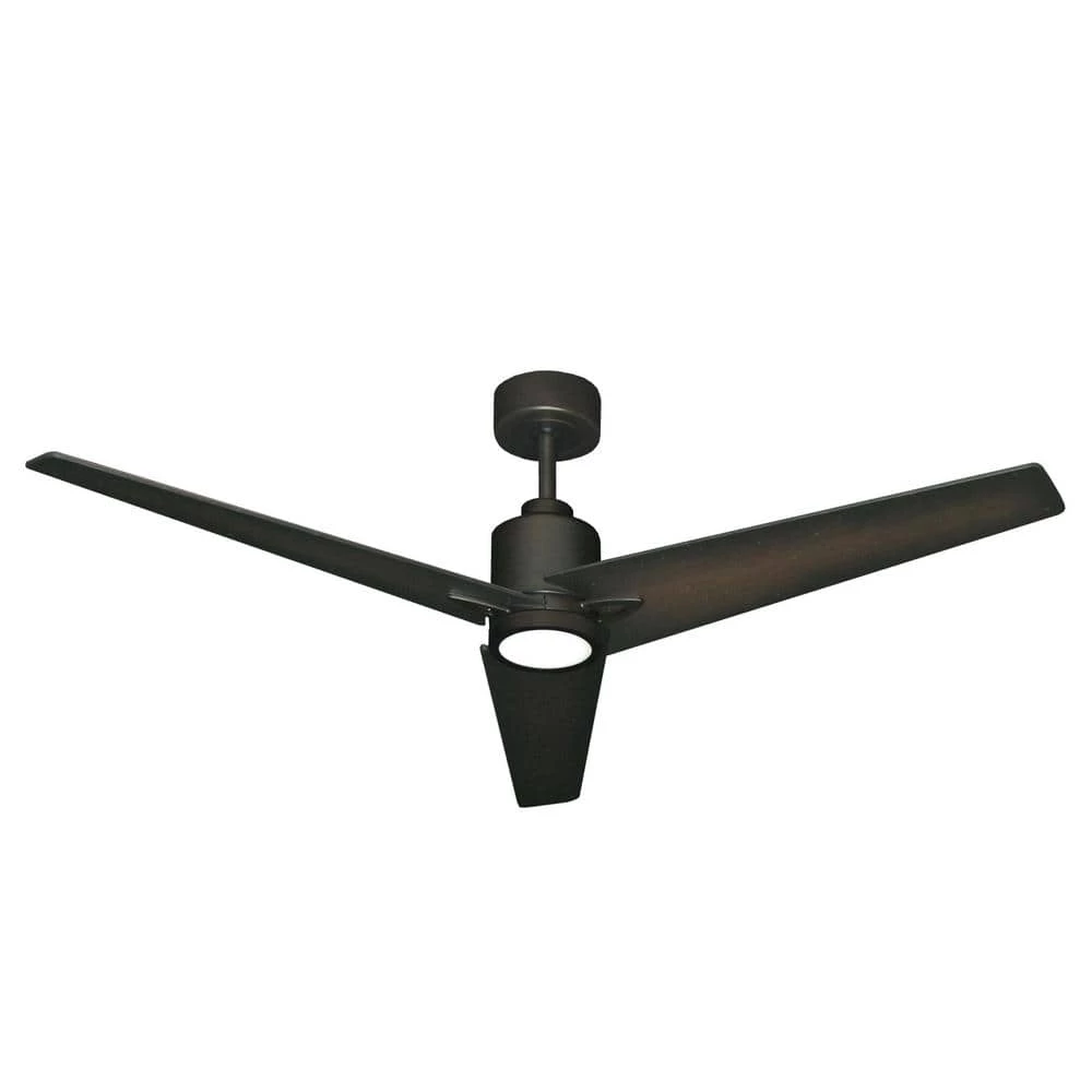 Reveal Wi-Fi 52 in. Integrated LED Indoor/Outdoor Oil Rubbed Bronze Ceiling Fan with Light with Remote Control by TroposAir