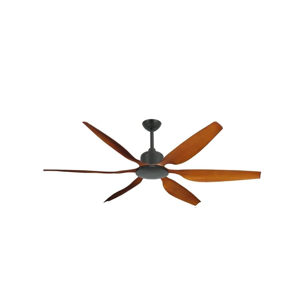 Titan II Wi-Fi 66 in. Indoor/Outdoor Oil Rubbed Bronze/Natural Cherry Smart Ceiling Fan with Remote Control by TroposAir - Image 2