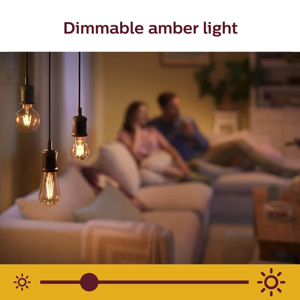 Amber G25 LED 40W Equivalent Dimmable Smart Wi-Fi Wiz Connected Wireless Light Bulb by Philips - Image 5