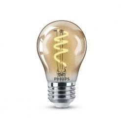 25-Watt Equivalent A15 Spiral Filament E26 Base LED Vintage Edison LED Light Bulb 2000K Amber (1-Pack) by Philips