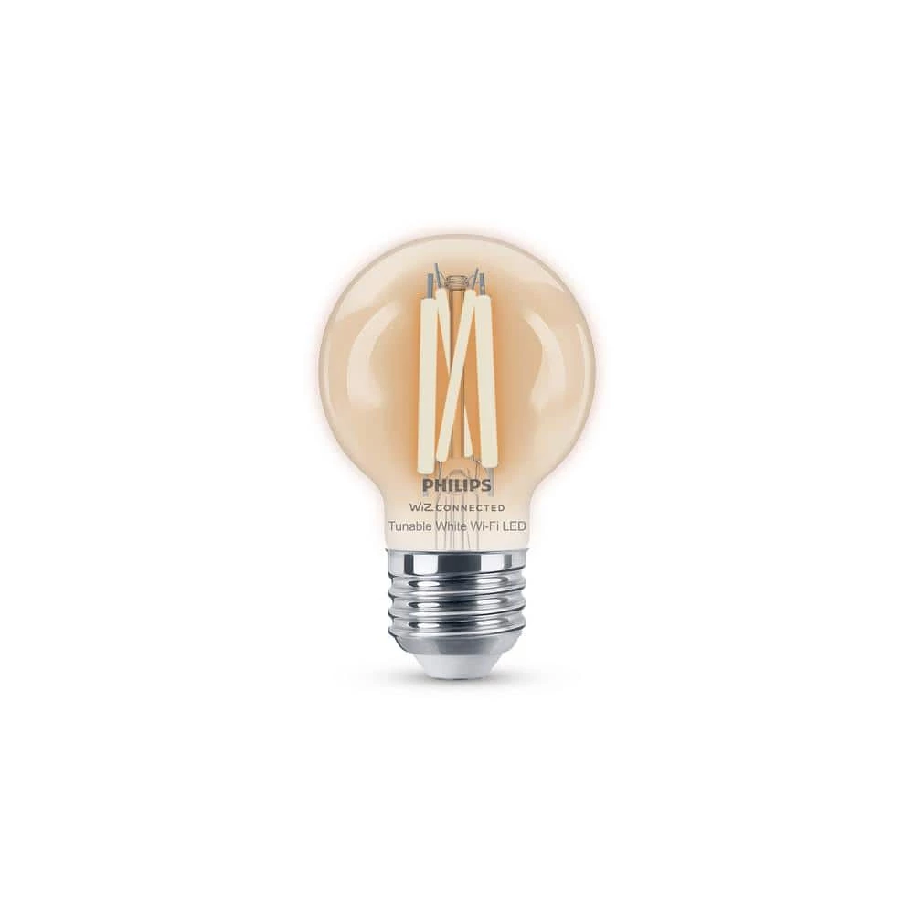 Tunable White G16.5 40W Equivalent Dimmable Smart Wi-Fi WiZ Connected Vintage Edison LED Light Bulb (2 Pack) by Philips
