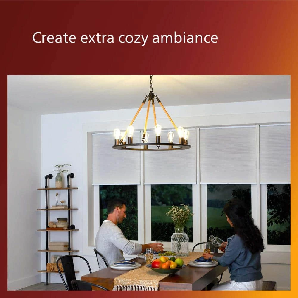 75-Watt Equivalent ST19 Clear Glass Dimmable E26 Vintage Edison LED Light Bulb Daylight 5000K (2-Pack) by Philips - Image 11