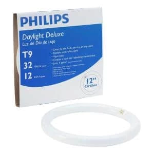 32-Watt 12 in. T9 Circline Linear Fluorescent Tube Light Bulb, Daylight Deluxe (6500K) by Philips