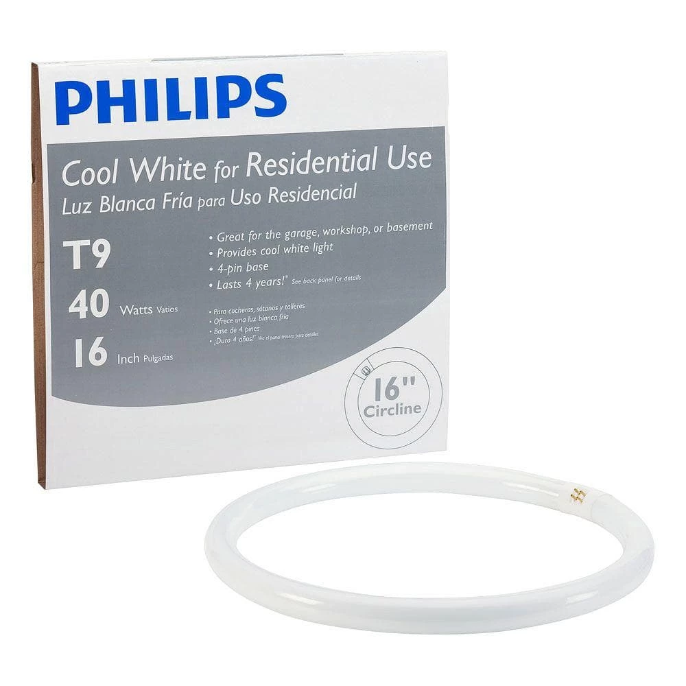 40-Watt 16 in. Linear Circline T9 Fluorescent Tube Light Bulb Cool White (4100K) (1-Bulb) by Philips - Image 3