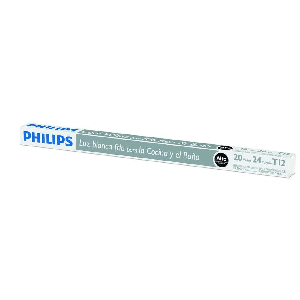 20-Watt 2 ft. Linear T12 Fluorescent Tube Light Bulb Cool White (4100K) by Philips - Image 2