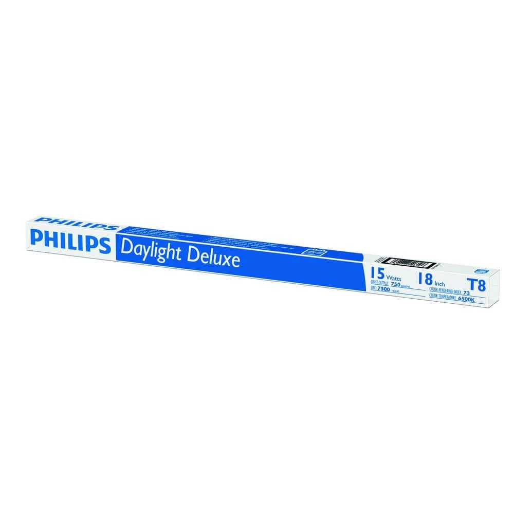15-Watt 18 in. Linear T8 ALTO Fluorescent Tube Light Bulb Daylight Deluxe (6500K) by Philips - Image 4