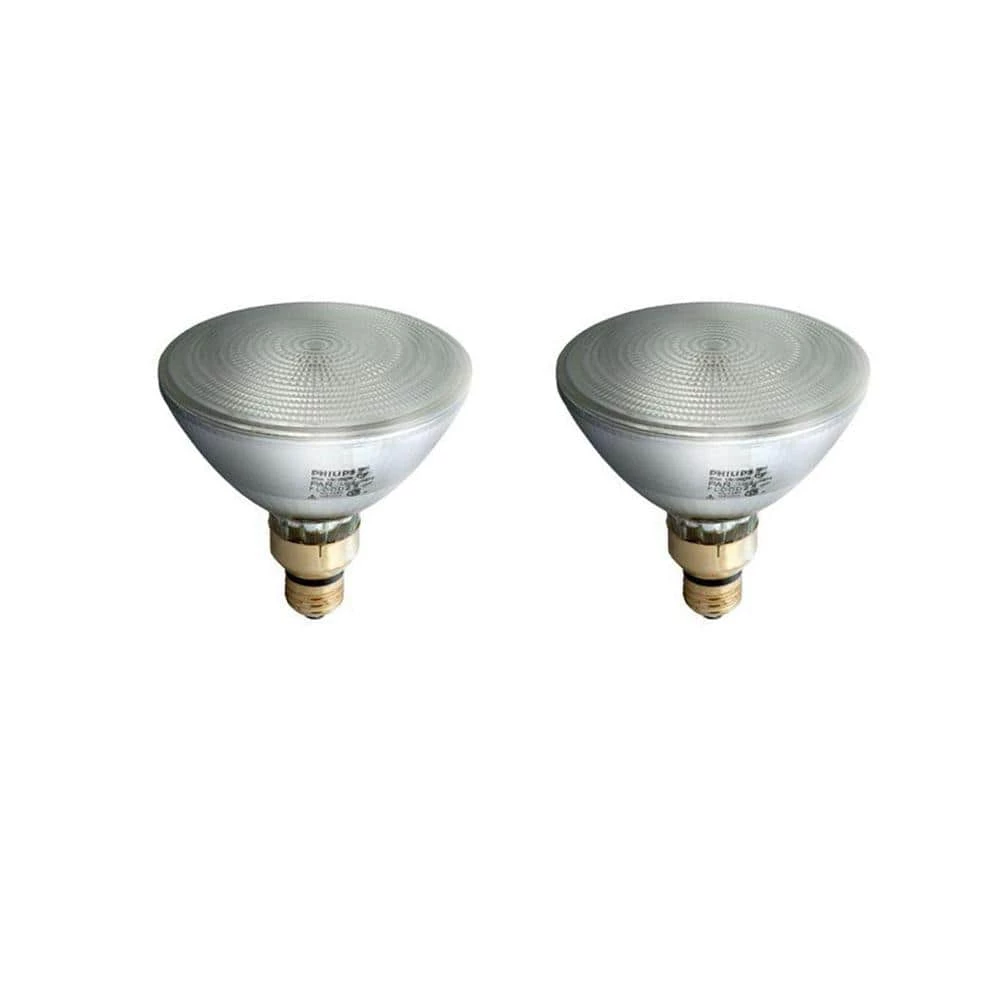 72-Watt PAR38 Dimmable Indoor/Outdoor Halogen Flood Light Bulb (2-Pack) by Philips