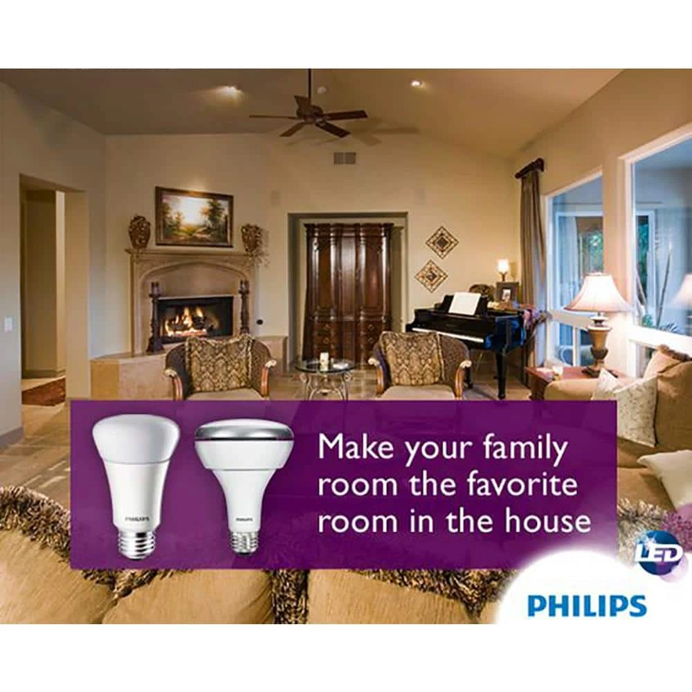 65-Watt Incandescent BR30 Flood Light Bulb Soft White (2700K) (12-Pack) by Philips - Image 5