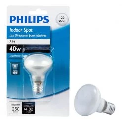 40-Watt R14 Incandescent Intermediate Base Light Bulb Soft White (2700K) by Philips