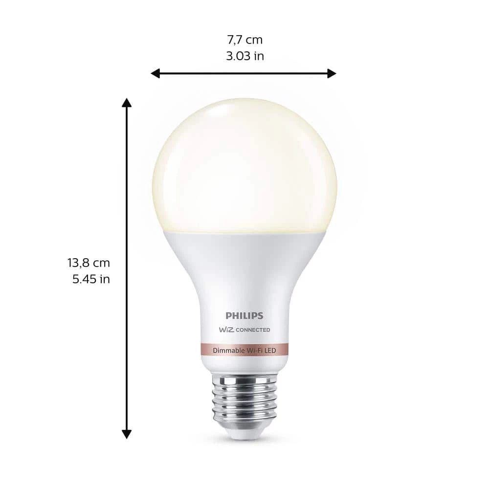 Soft White A21 LED 100W Equivalent Dimmable Smart Wi-Fi Wiz Connected Wireless LED Light Bulb by Philips - Image 4