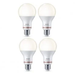 Soft White A21 LED 100W Equivalent Dimmable Smart Wi-Fi Wiz Connected Light Bulb (4-Pack) by Philips