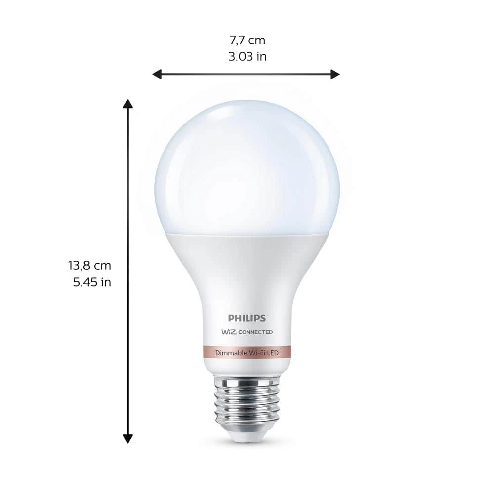 Daylight A21 LED 100W Equivalent Dimmable Smart Wi-Fi Wiz Connected Wireless LED Light Bulb by Philips - Image 4
