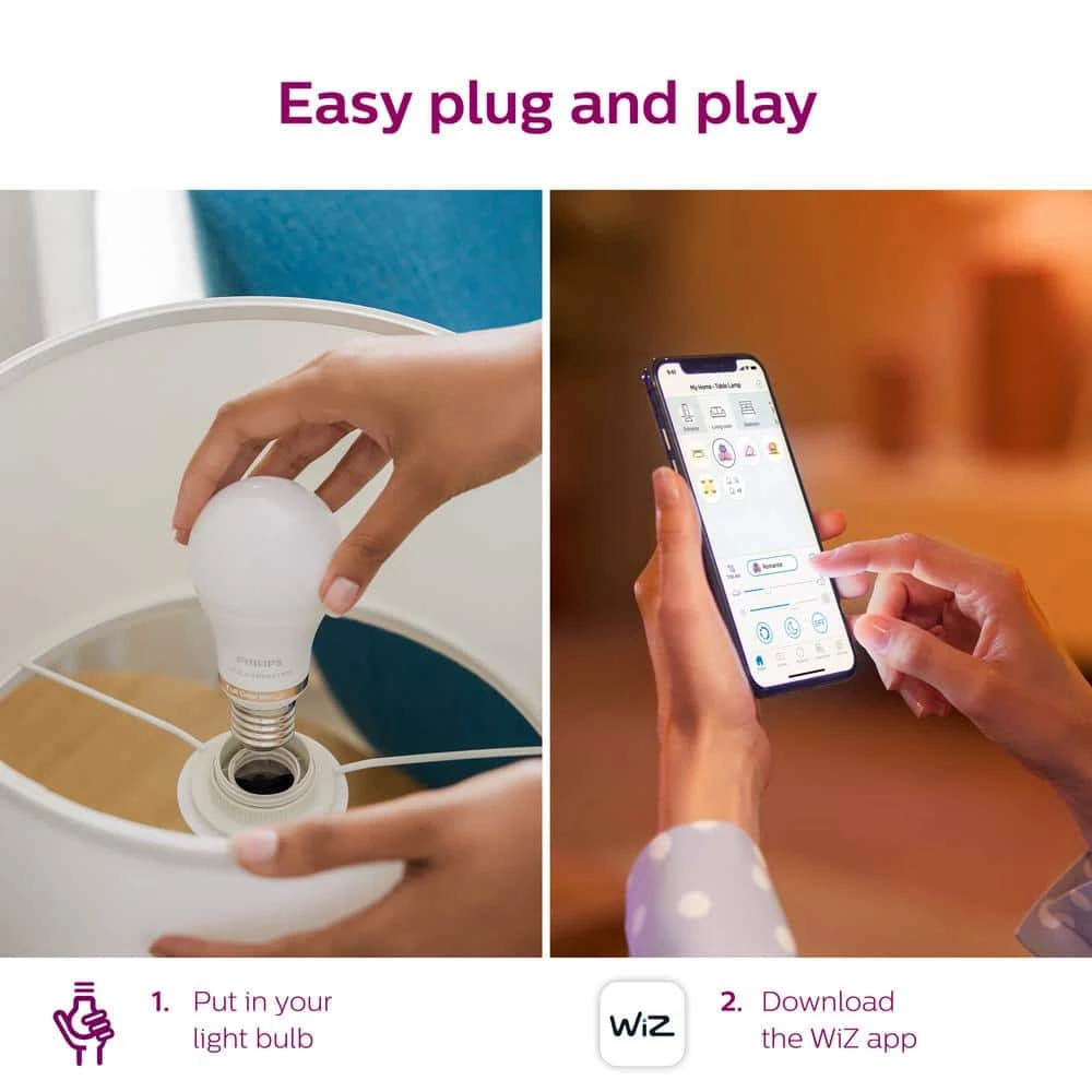 Daylight A21 LED 100W Equivalent Dimmable Smart Wi-Fi Wiz Connected Wireless LED Light Bulb by Philips - Image 7