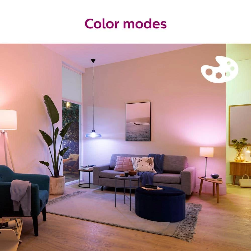 Color and Tunable White A21 LED 100-Watt Equivalent Dimmable Smart Wi-Fi Wiz Connected Wireless LED Light Bulb by Philips - Image 10