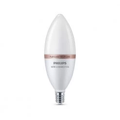 Color and Tunable White B12 LED 40W Equivalent Dimmable Smart Wi-Fi Wiz Connected Wireless LED Light Bulb by Philips