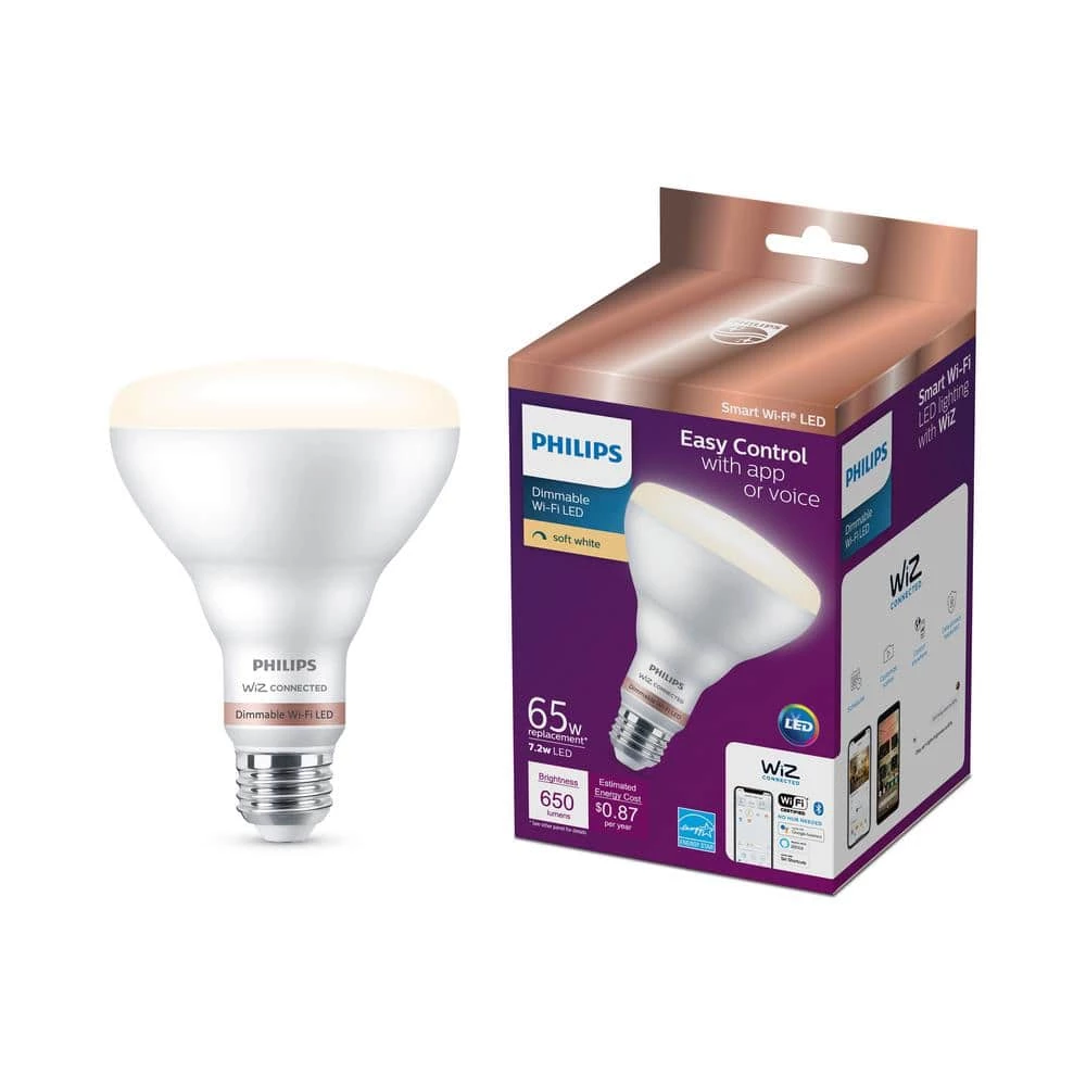 Daylight BR30 LED 65W Equivalent Dimmable WiZ Connected Smart Light Bulb by Philips - Image 4