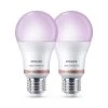 Color and Tunable White A19 LED 60-Watt Equivalent Dimmable Smart Wi-Fi Wiz Connected Wireless Light Bulb (2-Pack) by Philips