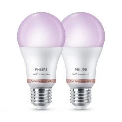 Color and Tunable White A19 LED 60-Watt Equivalent Dimmable Smart Wi-Fi Wiz Connected Wireless Light Bulb (2-Pack) by Philips