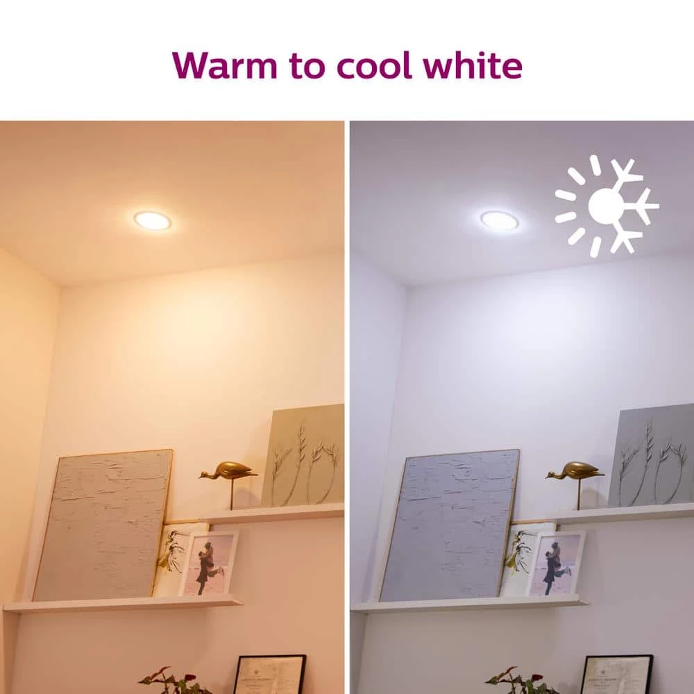 Color and Tunable White BR30 LED 65-Watt Equivalent Dimmable Smart Wi-Fi Wiz Connected Wireless Light Bulb (2-Pack) by Philips - Image 4